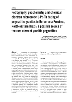 Petrography, geochemistry and chemical electron