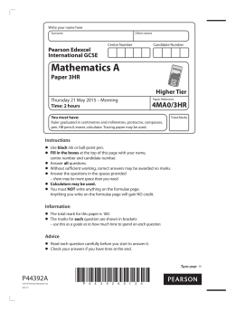Mathematics A - Edexcel