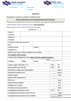 Appendix B Respondent is required to complete the following table