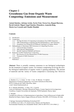 Greenhouse Gas from Organic Waste Composting: Emissions and