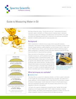 Guide to Measuring Water in Oil