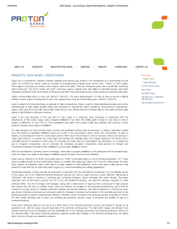 PRODUCTS / BULK GASES / LIQUID ARGON