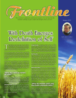 Summer 2013 - Parthemore Funeral Home