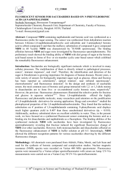 Fluorescent sensor for saccharides based on n