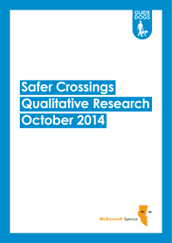 Safer Crossings: Qualitative Research