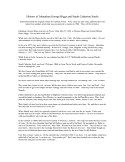 History of Johnathan George and Sarah Catherine