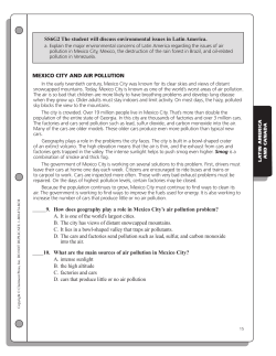 SS6G2 The student will discuss environmental issues in Latin