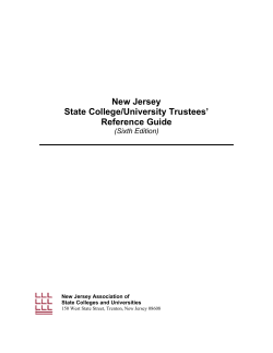 New Jersey State College/University Trustees` Reference