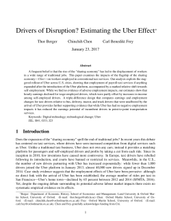 Drivers of Disruption? Estimating the Uber Effect