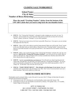 G Shop Closing Sale Worksheet