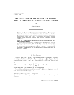 ON THE ASYMPTOTICS OF GREEN`S FUNCTIONS OF