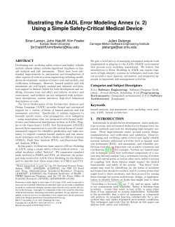 Illustrating the AADL Error Modeling Annex (v. 2