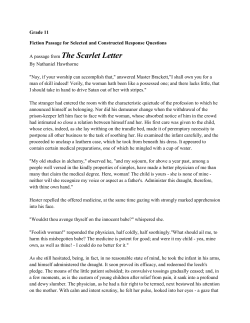 A passage from The Scarlet Letter