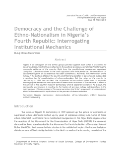 Democracy and the Challenge of Ethno