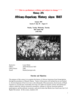 African-American History since 1865 - UO Blogs