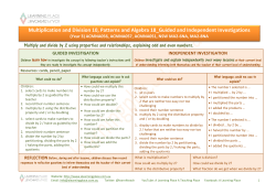 Multiplication and Division 10, Patterns and Algebra 18_Guided and