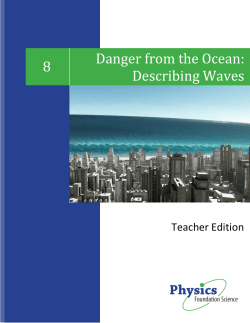 Danger from the Ocean: Describing Waves 8