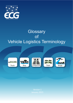 Glossary of Vehicle Logistics Terminology