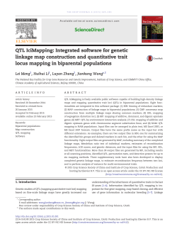 QTL IciMapping: Integrated software for genetic linkage map