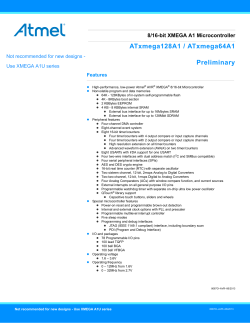 ATxmega128A1 Device Datasheet