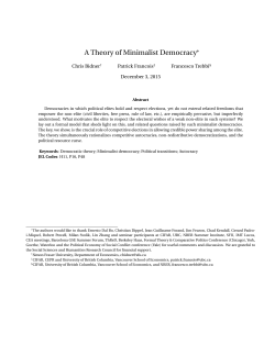 A Theory of Minimalist Democracy