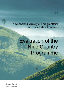 Read the Niue Programme evaluation