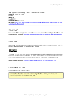 Fossil Focus: Chelicerata