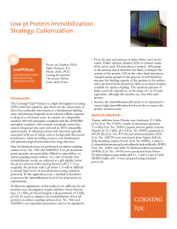 Low pI Protein Immobilization Strategy