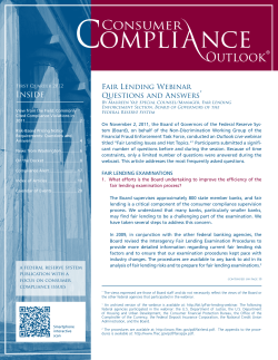 PDF version - Consumer Compliance Outlook