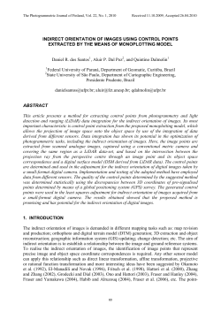 INDIRECT ORIENTATION OF IMAGES USING CONTROL POINTS