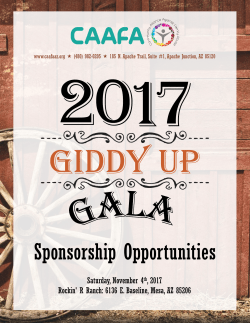 Giddy Up Gala 2017 Sponsorship Packet