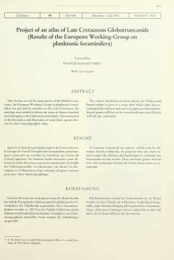 Project of an atlas of Late Cretaceous Globotruncanids