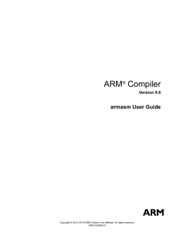 ARM&reg; Compiler armasm User Guide