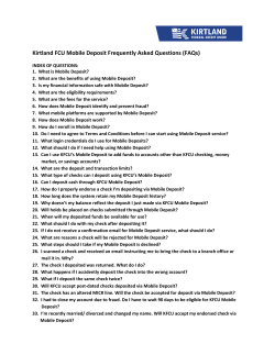 Kirtland FCU Mobile Deposit Frequently Asked Questions (FAQs)