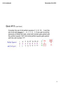 Consider the set of all perfect squares {1, 4, 9, 16, ...} and the set of