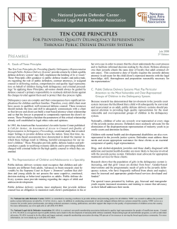 Ten Core Principles for Providing Quality