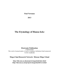 The Etymology of Hausa boko