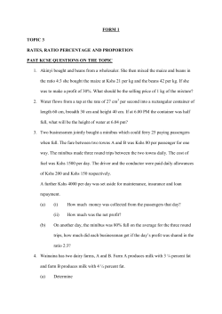 FORM 1 TOPIC 3 RATES, RATIO PERCENTAGE AND