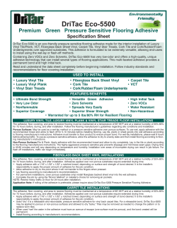 5500 Specification Sheet and Instructions