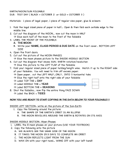 EARTH/MOON/SUN FOLDABLE DUE: TEST DAY ( BLACK