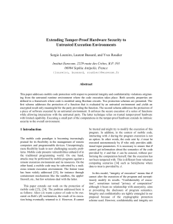 Extending Tamper-Proof Hardware Security to Untrusted Execution