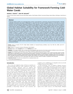 Global Habitat Suitability for Framework-Forming Cold