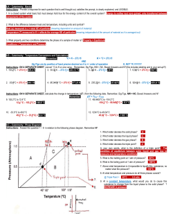 9.A &ndash; Calorimetry: Basics Instructions: Provide a response for each