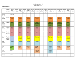 Class Schedule 2016-17