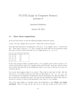 CS 2742 (Logic in Computer Science) Lecture 6