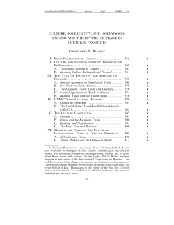 Culture, Sovereignty, and Hollywood: UNESCO and the Future of