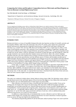 Comparing the Lichen and Bryophyte Composition between Mid