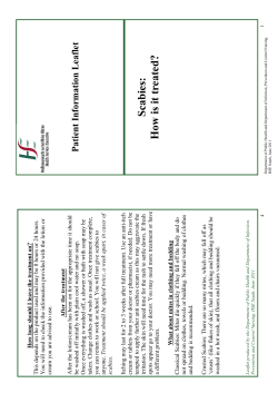 Scabies Patient Information Leaflet 062011