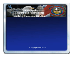 Responding to Trucking and Rail Incidents Involving