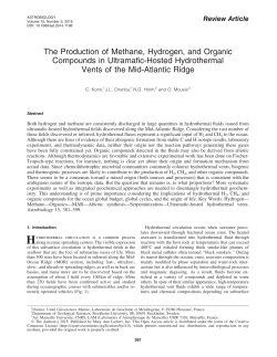 The Production of Methane, Hydrogen, and Organic Compounds in